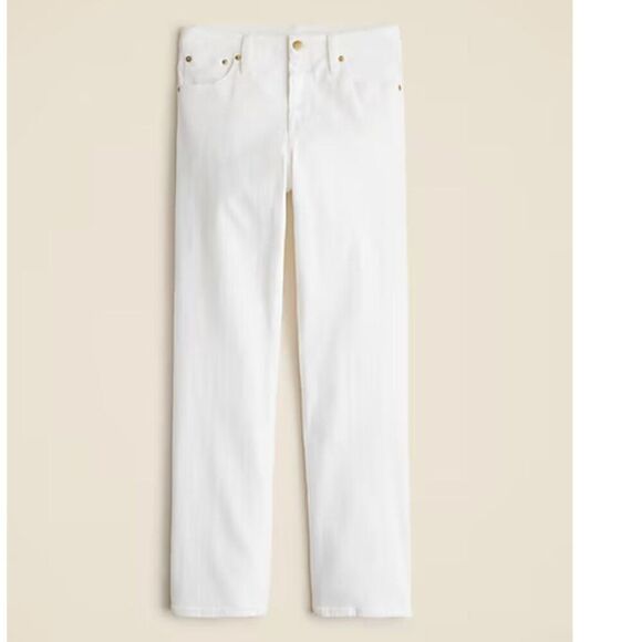 J. Crew Petite mid-rise kickout jean straight white Size 30P - Picture 2 of 12